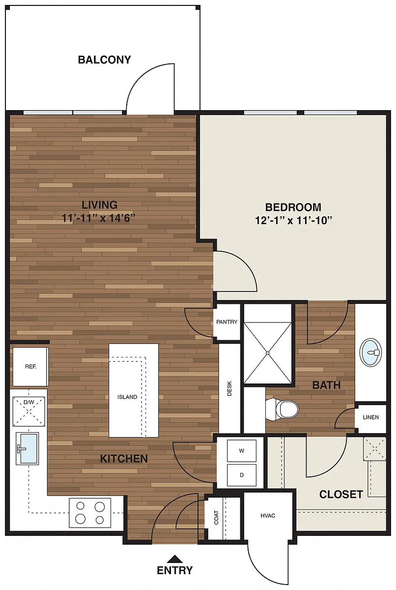 Floor plan A1- The Oberlin