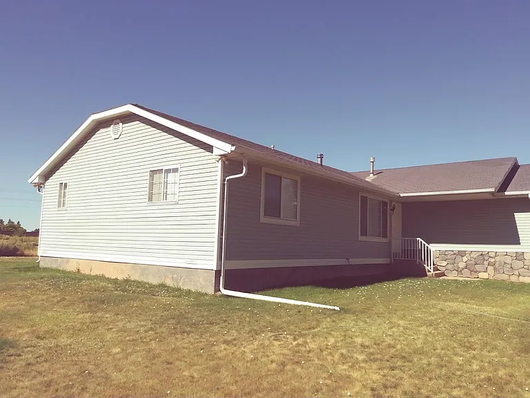 Northeast side of front of house