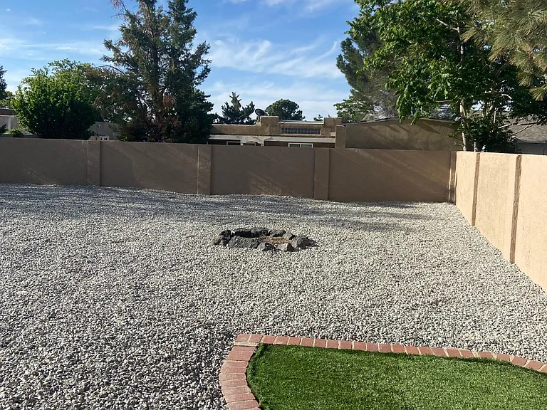 Large backyard
