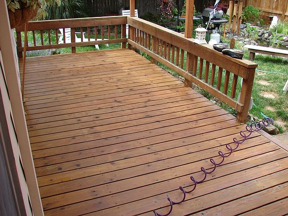 Left side of deck after refinish