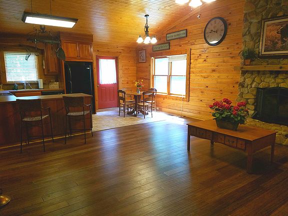 Open living room and kitchen