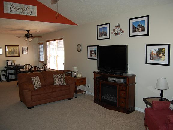 Living Room: TV with Roku and Electric Fireplace