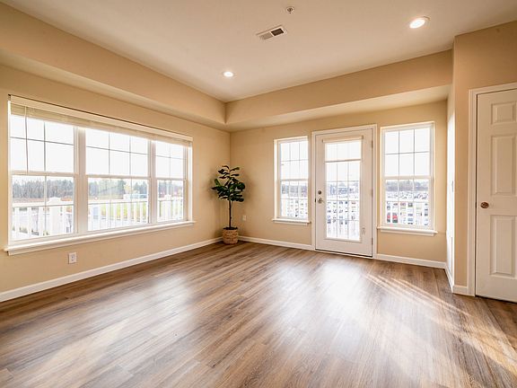 Light filled space with high ceilings