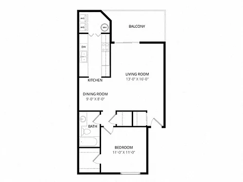 Floor plan 1X1
