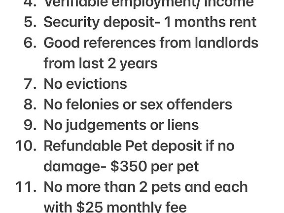 Requirements to live here.