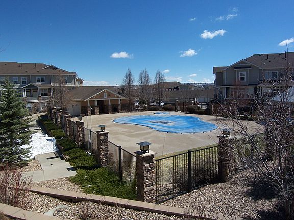 View of pool from balcony