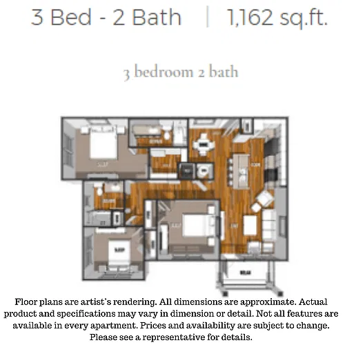 Floor plan 3 bedroom 2 bath
