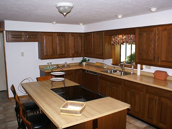 Huge kitchen with fireplace