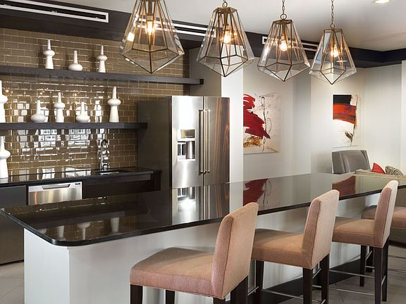 Resident lounge and demonstration kitchen