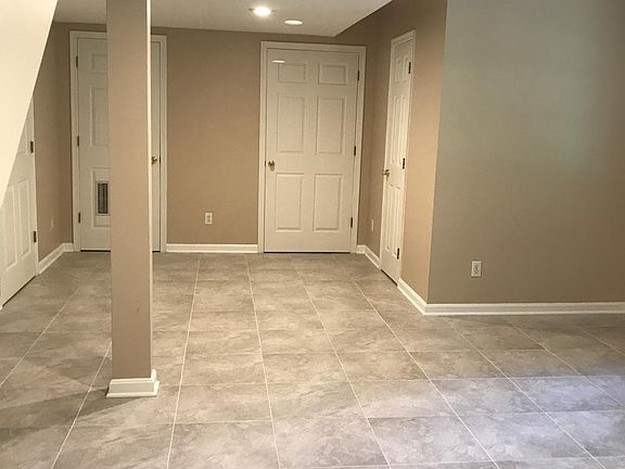 Basement with ceramic tile