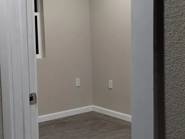 View from the hallway to the back room