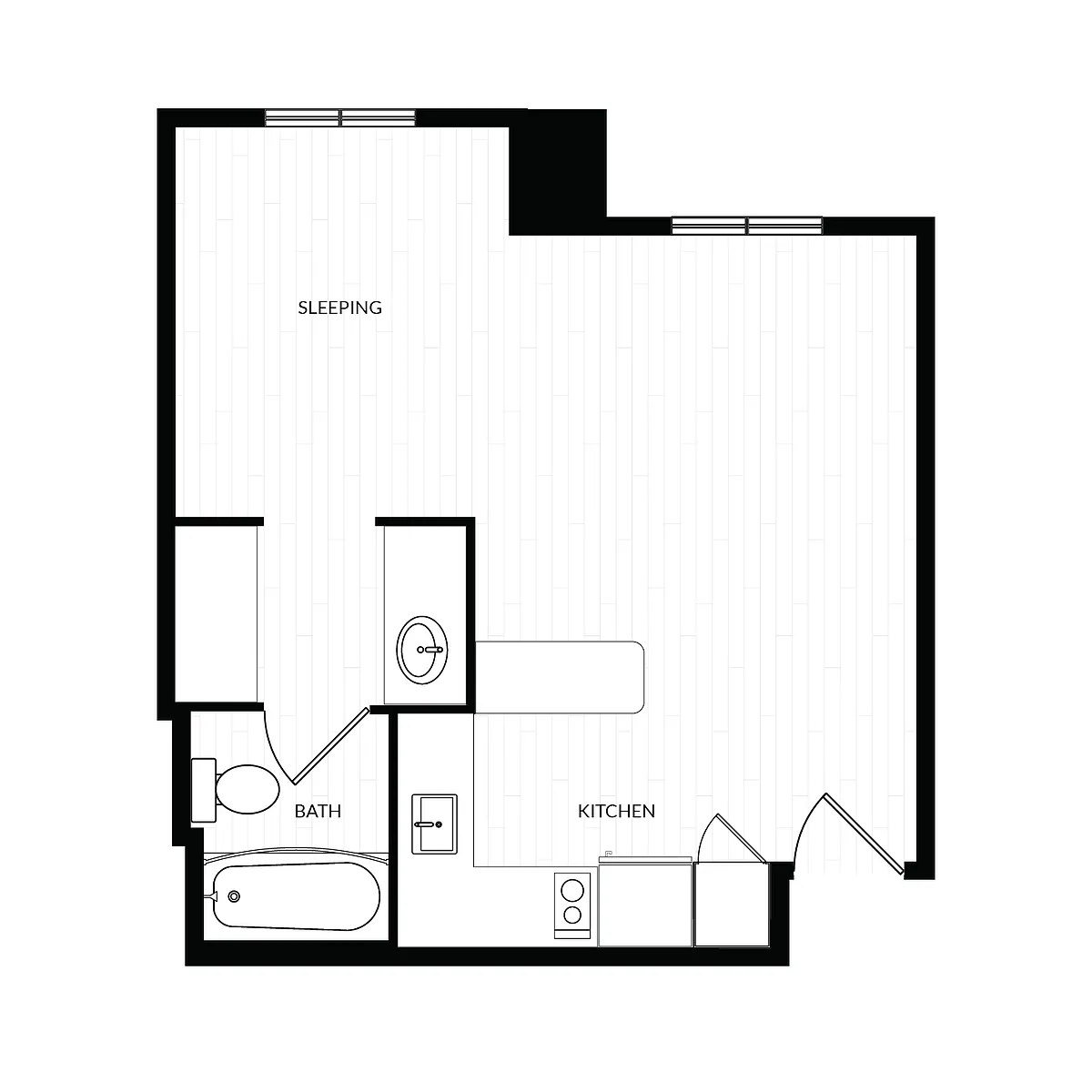 Floor plan Studio A