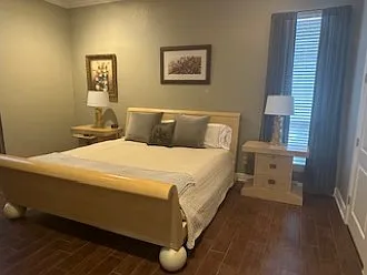 Master bedroom has two great windows, a walk-in closet and washer/dryer.