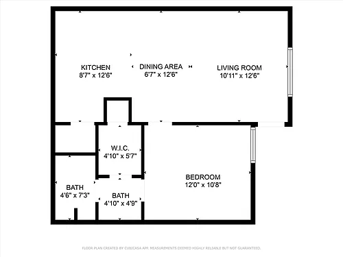 Floor plan 1 Bedroom 1 Bathroom