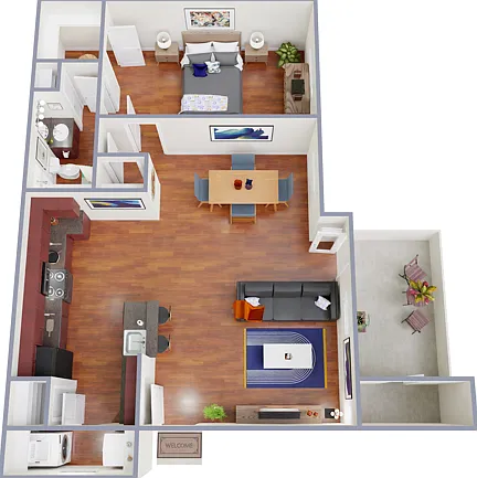 A180 Floorplan: 1 Bedroom, 1 Bathroom A180 Floorplan: 1 Bedroom, 1 Bathroom