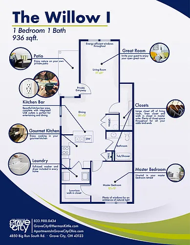 Floor plan 1 bedroom