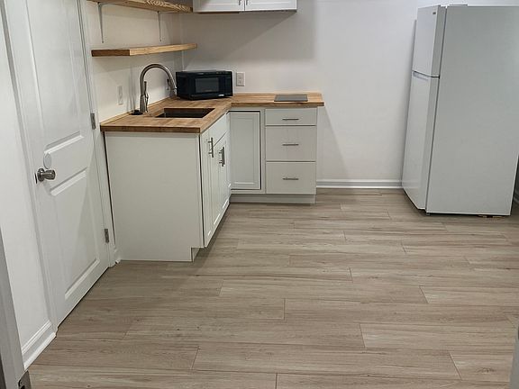 Kitchen with space for a kitchen table.