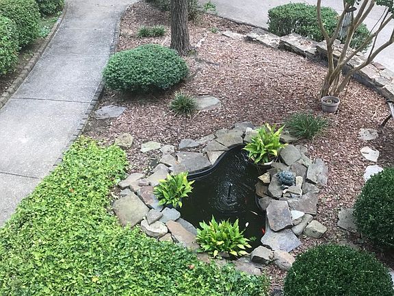 front walkway and koi pond