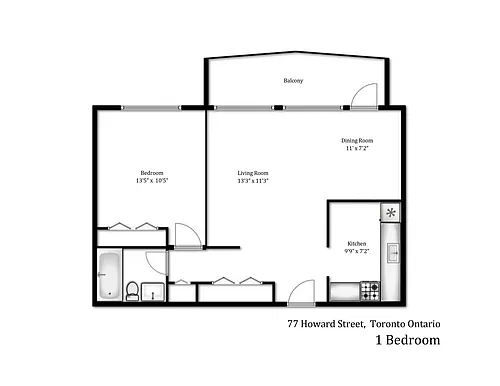 Floor plan 1 Bedroom