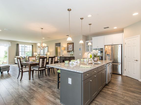 Kitchen overlooking dining room