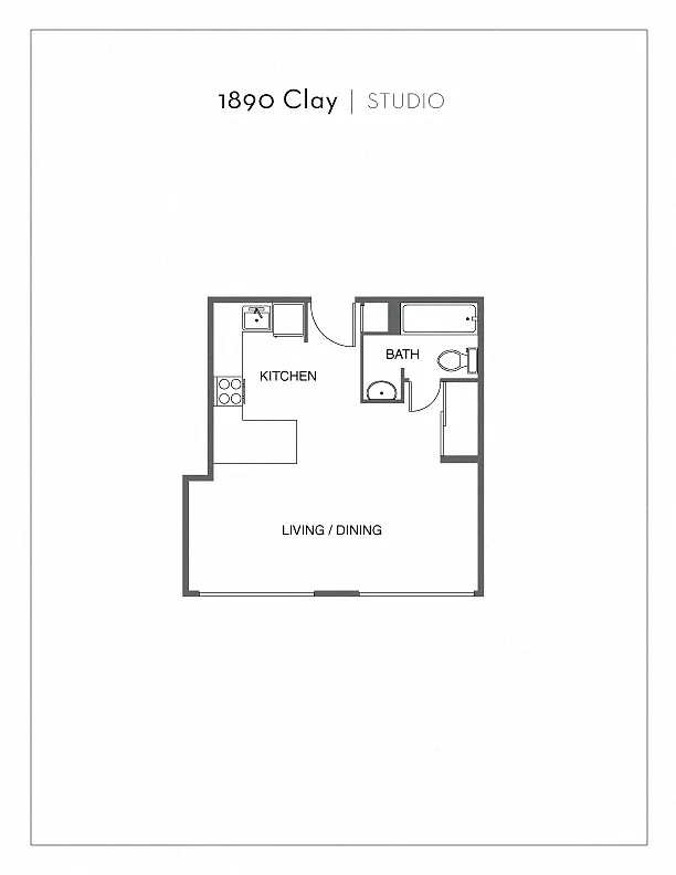 Floor plan Renovated Studio