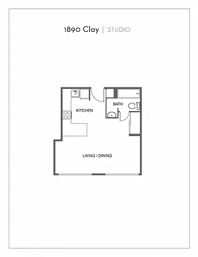 Floor plan Renovated Studio