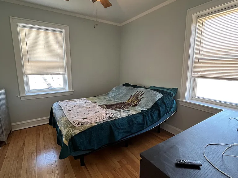 Big bedroom with room for a king. Lots of light.