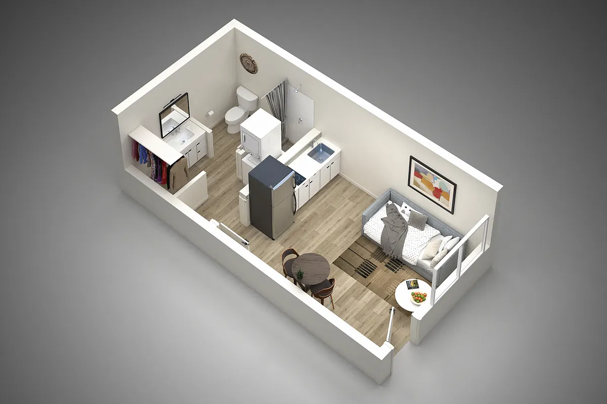 Floor plan Studio - Type A GL