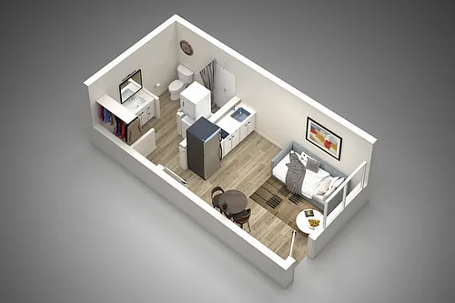 Floor plan Studio - Type A GL
