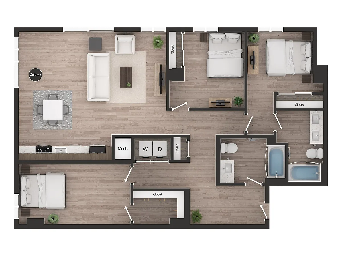 Floor plan 3BD3d
