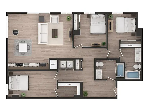 Floor plan 3BD3d