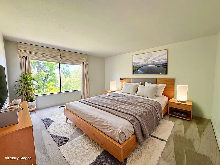 Virtually Staged: Primary Bedroom + ensuite bath
