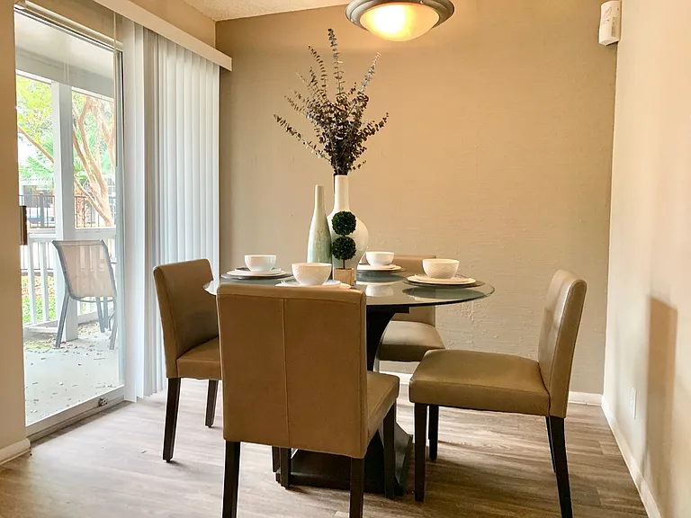 staged dining room