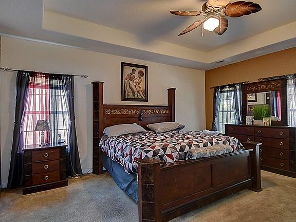 Master Bedroom with Tray Ceiling.