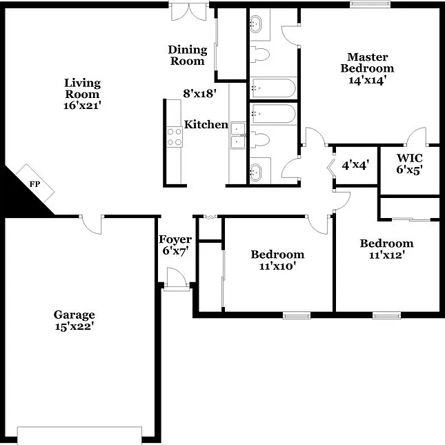 3 bed, 2.0 bath, 1305 sqft, $1,655 — Photo 2