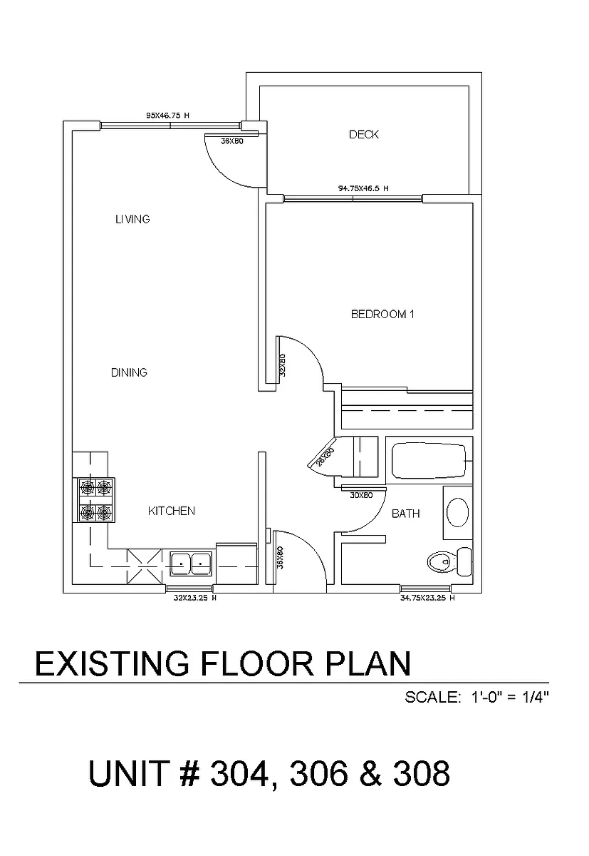Floor plan 1x1 - 522 sqft