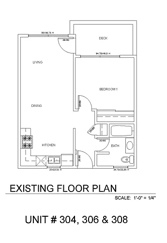 Floor plan 1x1 - 522 sqft