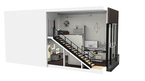 Floor plan Smith and High Lofts with Den
