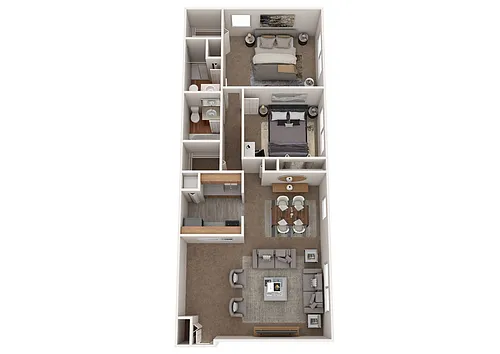Floor plan YH 2 Bed 2 Bath