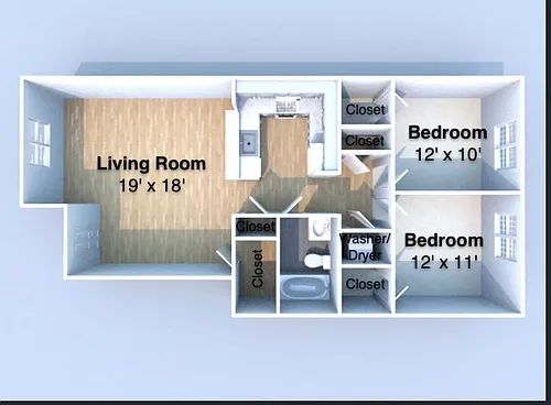 Floor plan 2 Bedroom