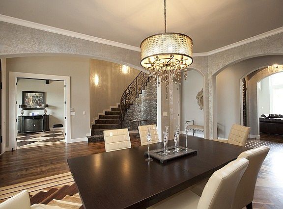 Formal dining opens to foyer