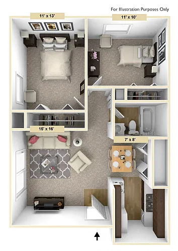 Floor plan Two Bedroom Legacy