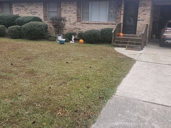 Front door and driveway