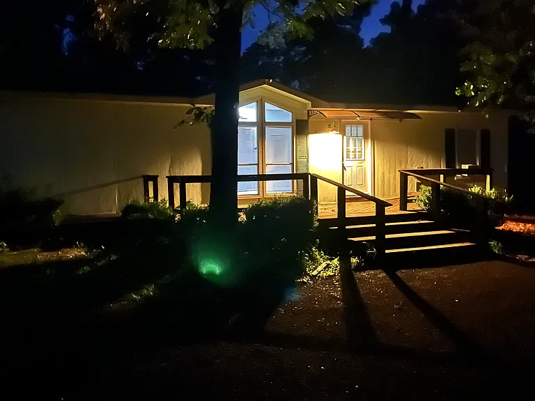 Home front at night