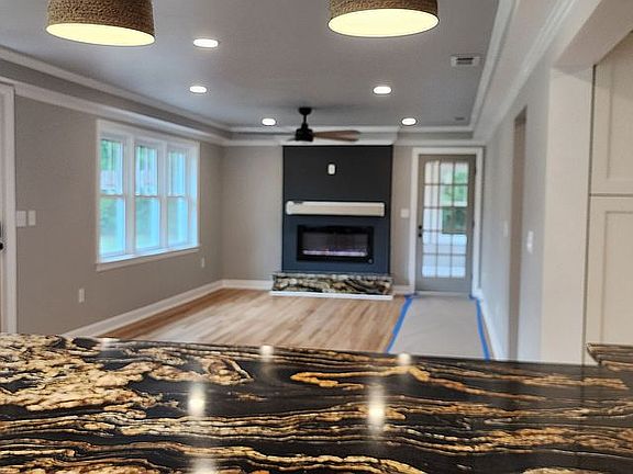 View from kitchen to living room