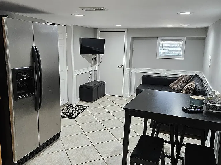 Entryway into living/kitchen space