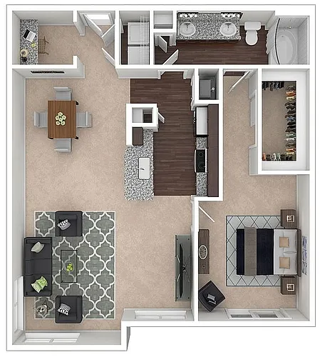 Floor plan Durham III Midrise
