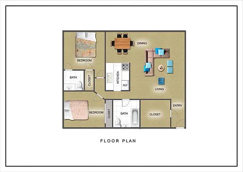 Floor plan Two Bedroom