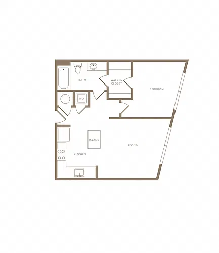 Floor plan 1 Bed/1 Bath-A12