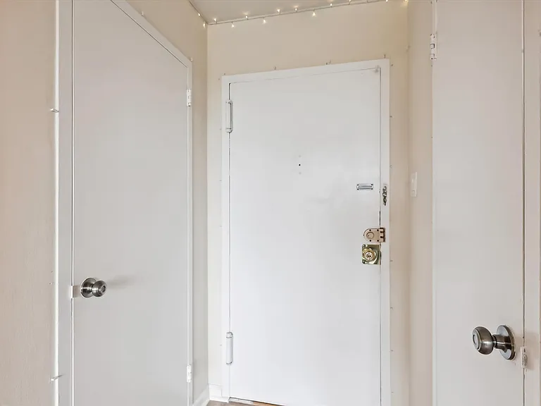 Two large closets by the entrance